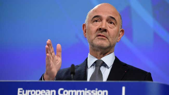 Fotograf&iacute;a del comisario europeo de Asuntos Econ&oacute;micos y Monetarios, Pierre Moscovici,durante una intervenci&oacute;n.