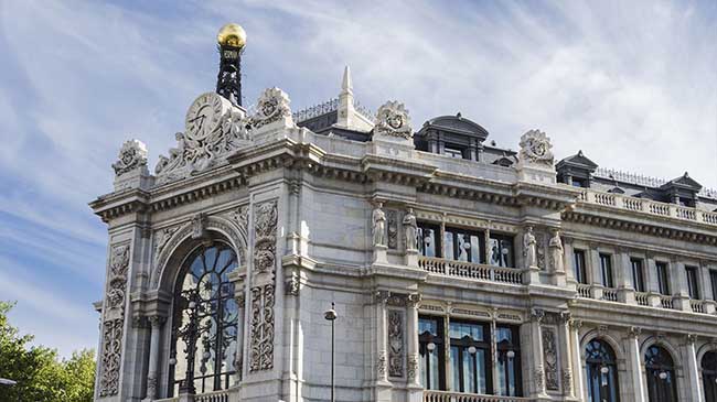 Imagen exterior del Banco de Espa&ntilde;a.