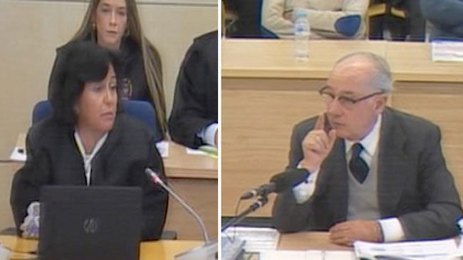 La fiscal Carmen Launa y el ex presidente de Bankia, Rodrigo Rato