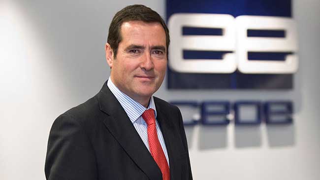 Imagem del presidente de la CEOE, Antonio Garamendi.