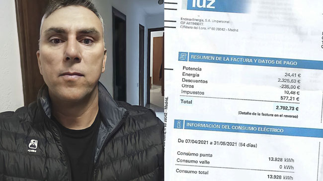 El consumidor perjudicado, junto al recibo incorrecto