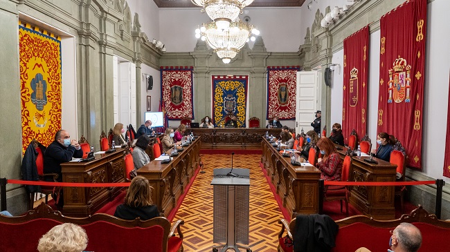 Imagen del sal&oacute;n de Plenos del Ayuntamiento de Cartagena, esta ma&ntilde;ana