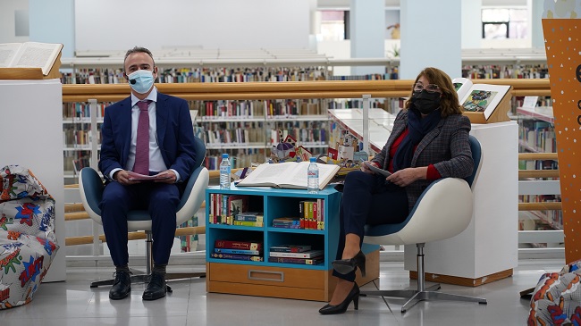La consejera de Educaci&oacute;n y Cultura, Mar&iacute;a Isabel Campuzano, durante la presentaci&oacute;n del balance anual y los nuevos proyectos de la Biblioteca Regional