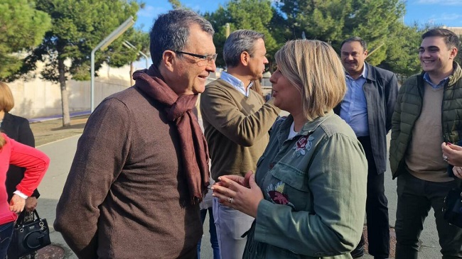Jos&eacute; Ballesta y Noelia Arroyo en un acto del PP