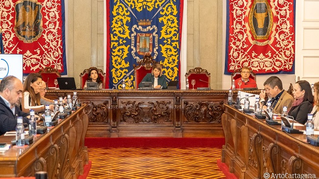 Imagen del Pleno extraordinario del Ayuntamiento de Cartagena celebrado este lunes