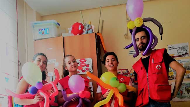 Miembros de Cruz Roja-Juventud