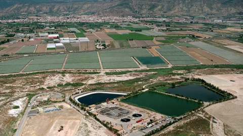 Imagen a&eacute;rea de la EDAR de Alhama