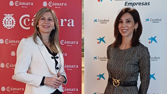 Olga García, directora territorial de CaixaBank y Miryam Fuertes, presidenta de la Cámara. Olga García, directora territorial de CaixaBank y Miryam Fuertes, presidenta de la Cámara.
