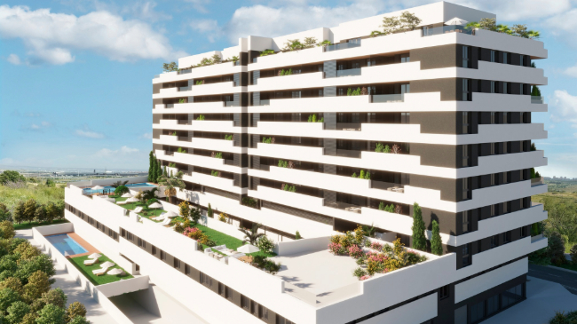 Edificio de obra nueva de Inmopolt en Madrid