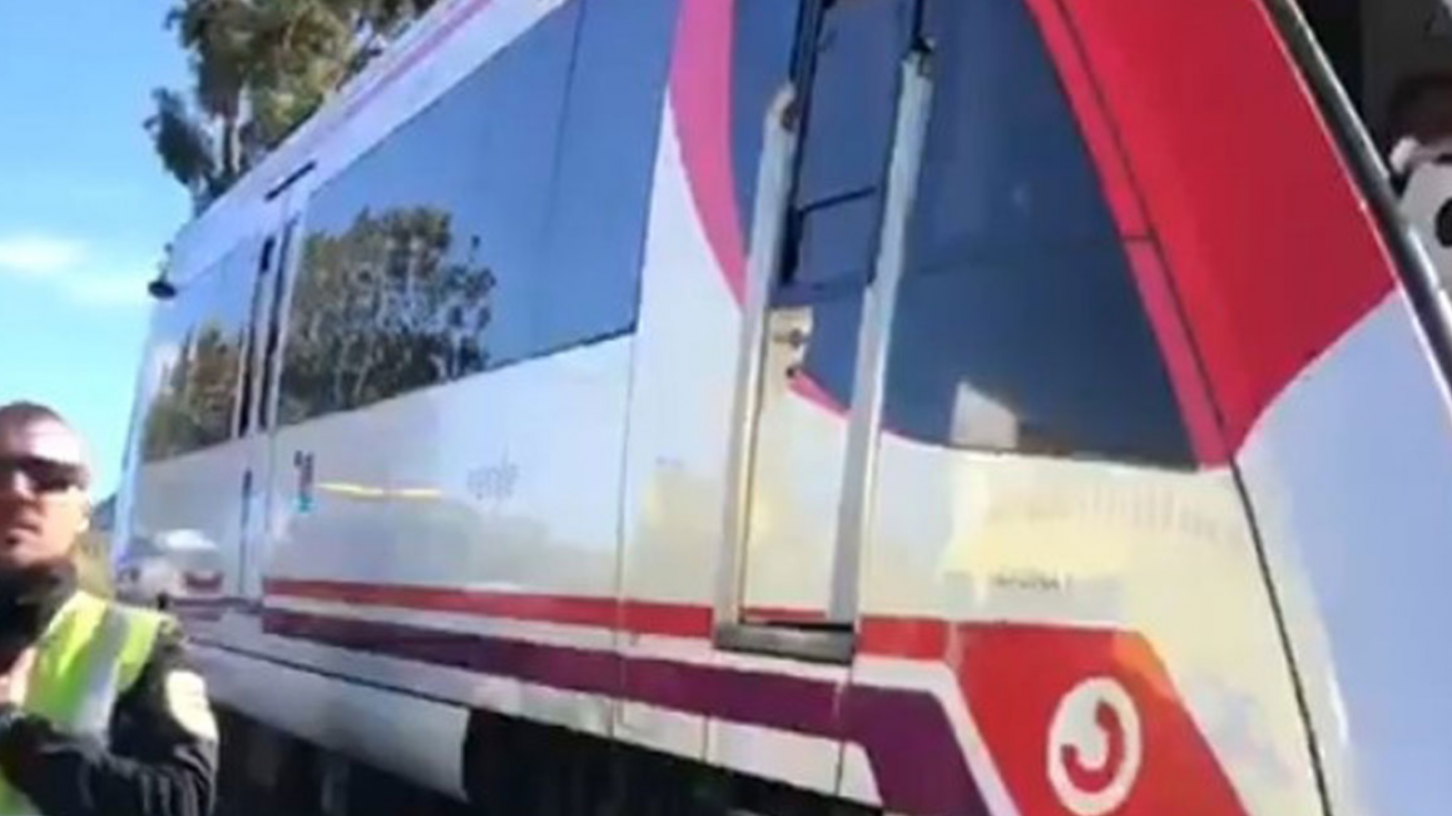Imagen del tren accidentado - Archivo Imagen del tren accidentado - Archivo