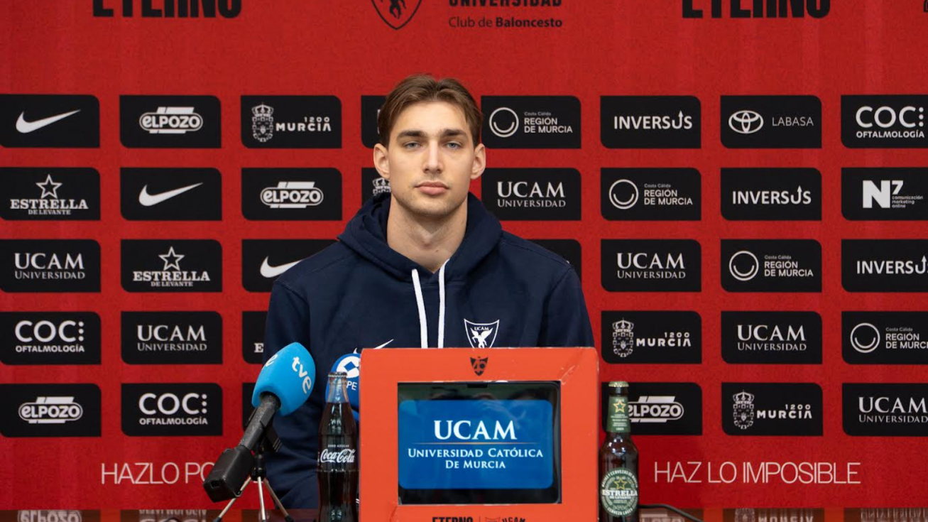 Will Falk, jugador del UCAM Murcia. Will Falk, jugador del UCAM Murcia.