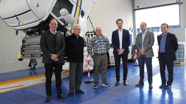Directivos de Scania en las instalaciones de Primafrio