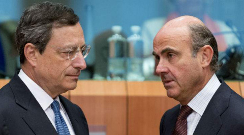 Mario Draghi y Luis de Guindos