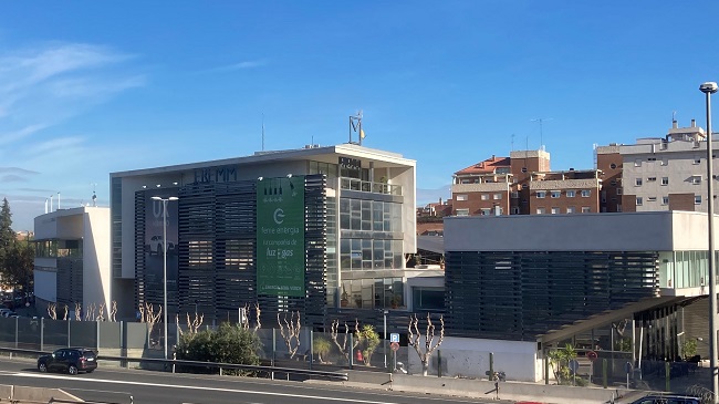 Fachada del edificio de Fremm, en Murcia
