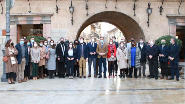 Representantes de los ayuntamientos que se han congregado hoy en Caravaca