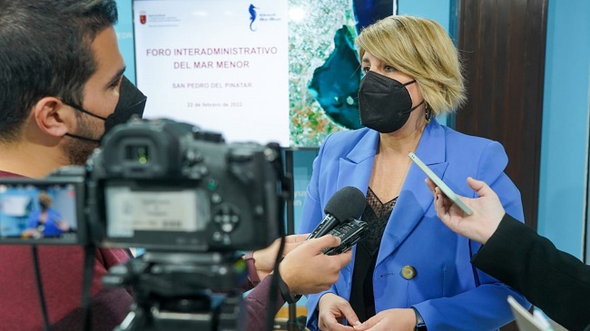 La alcaldesa de Cartagena, en la reuni&oacute;n del Foro Interadministrativo del Mar Menor