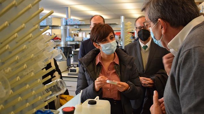 La&nbsp;portavoz del Gobierno de Espa&ntilde;a, Isabel Rodr&iacute;guez, durante su visita al CIALE
