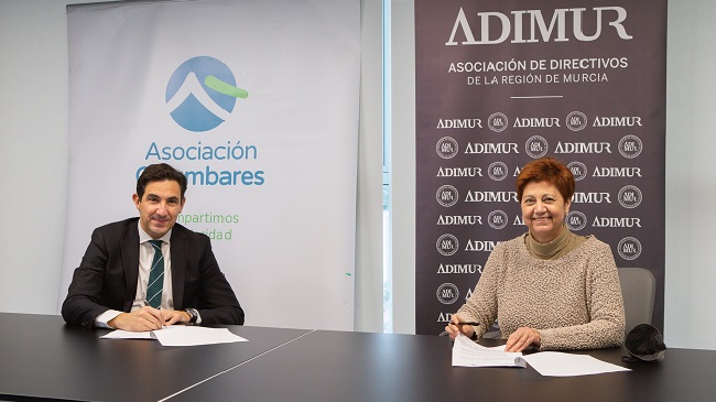 El presidente de Adimur, Antonio L&oacute;pez, y la directora de la Asociaci&oacute;n Columbares, Rosa Cano