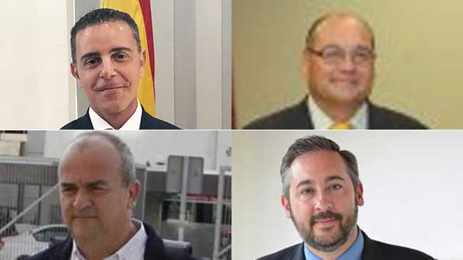 De izquierda a derecha y de arriba a abajo:  Jos&eacute; David Hern&aacute;ndez, Leopoldo Olmo, Francisco Gonz&aacute;lez y V&iacute;ctor Mart&iacute;nez
