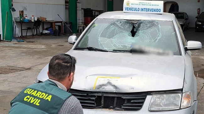 Imagen del veh&iacute;culo intervenido por la Guardia Civil