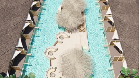 Imagen 'render' ilustrativa de una de las zonas de agua que tendr&aacute; el resort