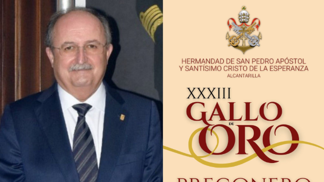 Tom&aacute;s Mart&iacute;nez Pag&aacute;n, pregonero del XXXIII acto del Gallo de Oro.