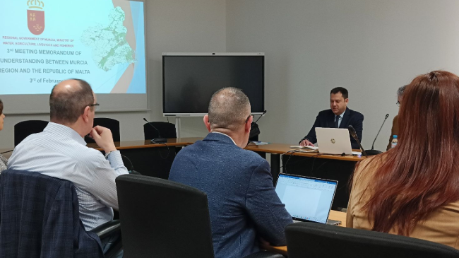 Reuni&oacute;n mantenida entre representantes del Gobierno de Malta y responsables de la direcci&oacute;n general de Agua de la CARM.