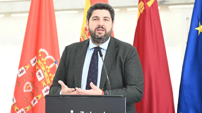 Fernando López Miras, presidente de la Región de Murcia (Imagen de archivo). Fernando López Miras, presidente de la Región de Murcia (Imagen de archivo).