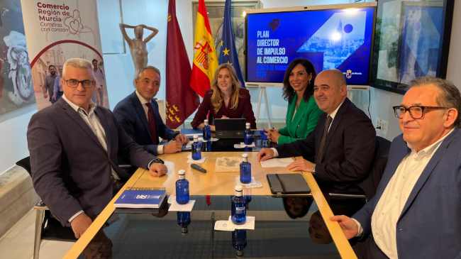Reuni&oacute;n para presentar los avances del Plan Director del Comercio en la Regi&oacute;n de Murcia.