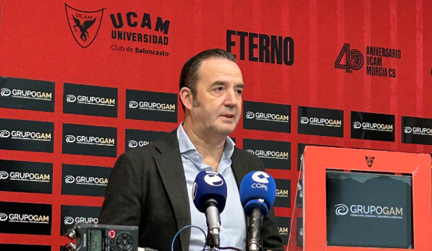 José Miguel Garrido en la sala de prensa José Miguel Garrido en la sala de prensa