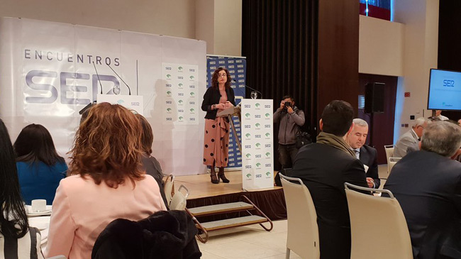 La ministra Mar&iacute;a Jes&uacute;s Montero en un encuentro celebrado en Sevilla