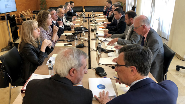 Momento de la reuni&oacute;n del Consejo de Administraci&oacute;n de Aguas de Murcia