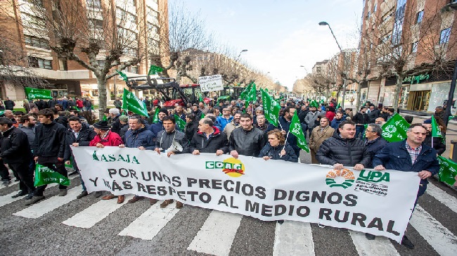 Imagen de archivo de una reciente manifestaci&oacute;n del sector primario