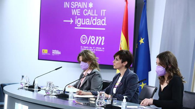 Imagen de la rueda de prensa tras el Consejo de Ministros de hoy