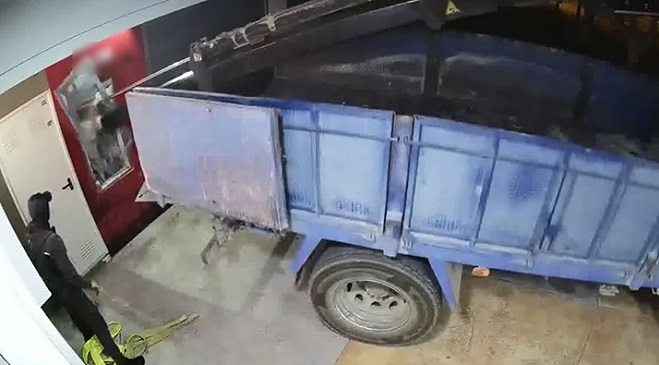 Imagen de una c&aacute;mara de seguridad grabando uno de los robos