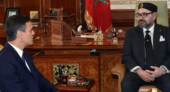 S&aacute;nchez y Mohamed VI en una imagen de archivo