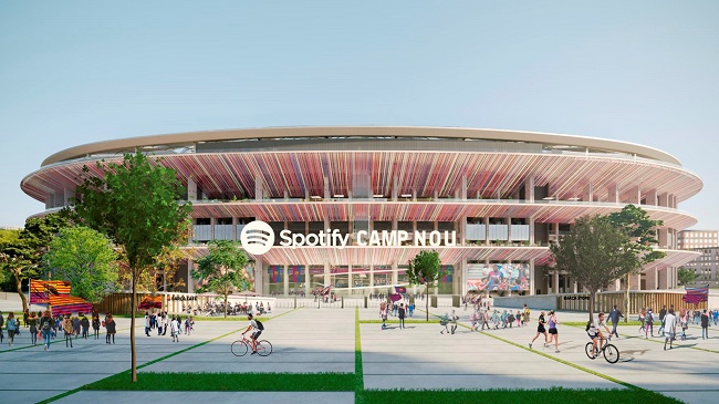 Recreaci&oacute;n de la nueva fachada del Nou Camp
