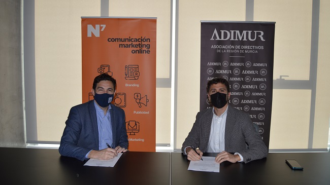 El director y fundador de N7, Nacho Tom&aacute;s, y el presidente de ADIMUR, Antonio L&oacute;pez
