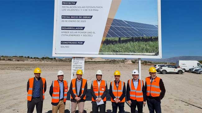 Acto de puesta de la primera piedra del nuevo parque de Soltec en Los Valientes