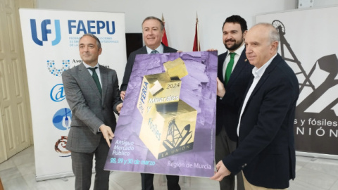 Joaquin Zapata, Esteban Bernal, Carlos Bernab&eacute; y Rafael G&oacute;mez, en la presentaci&oacute;n de la Feria
