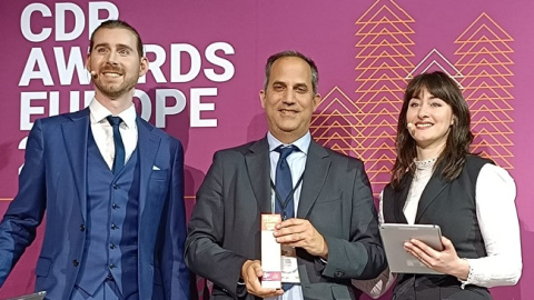 El director de Sostenibilidad de Cajamar, Sergio Rodríguez Pérez, recogió la acreditación otorgada por CDP El director de Sostenibilidad de Cajamar, Sergio Rodríguez Pérez, recogió la acreditación otorgada por CDP