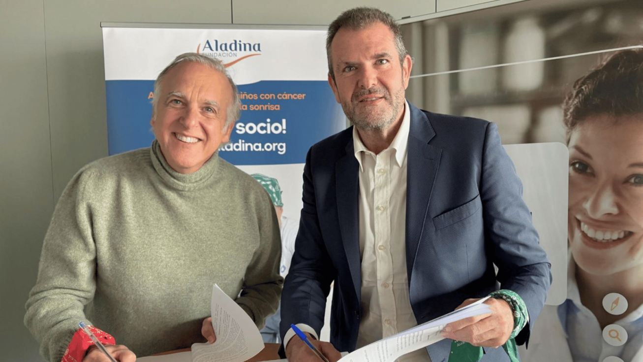 Paco Arango, presidente de la Fundaci&oacute;n Aladin y Enrique Ayuso, presidente de Fundaci&oacute;n Hefame