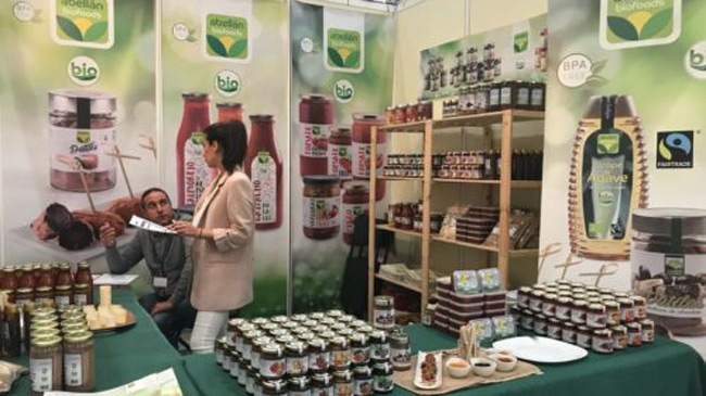 Stand de Abellan Biofoods en una reciente feria de alimentaci&oacute;n
