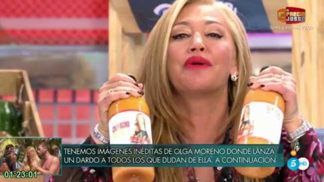 Bel&eacute;n Esteba haciendo publicidad de sus productos en Tele 5