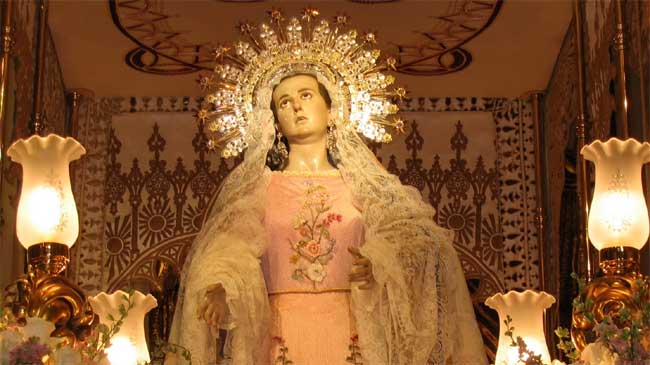 Virgen de la Amargura, titular del Paso Blanco de Lorca