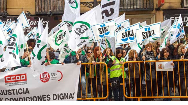 Imagen de una manifestaci&oacute;n sindical Foto: Carlos Berbell/Confilegal