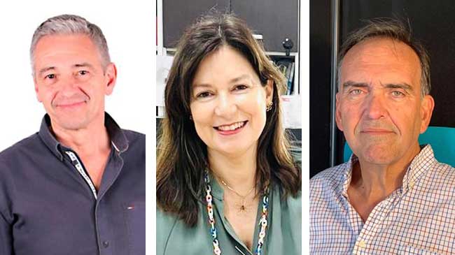 Andr&eacute;s &Aacute;lvarez,  Raquel S&aacute;nchez y Luis Ruano