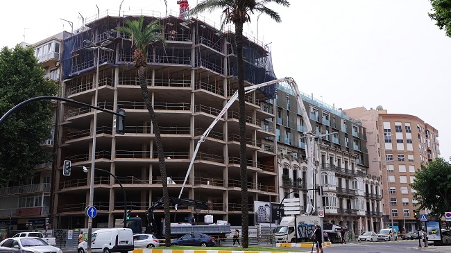 Un edificio en construcci&oacute;n en Cartagena