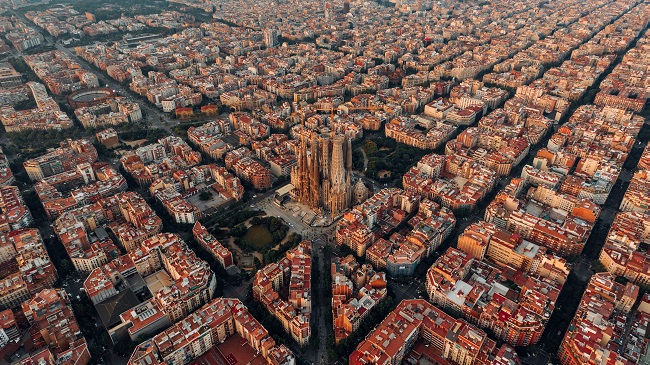 Vista a&eacute;rea de Barcelona