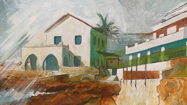 Desde Zeneta. Óleo y acrílico sobre tabla. Obra de L&oacute;pez de Alarc&oacute;n.